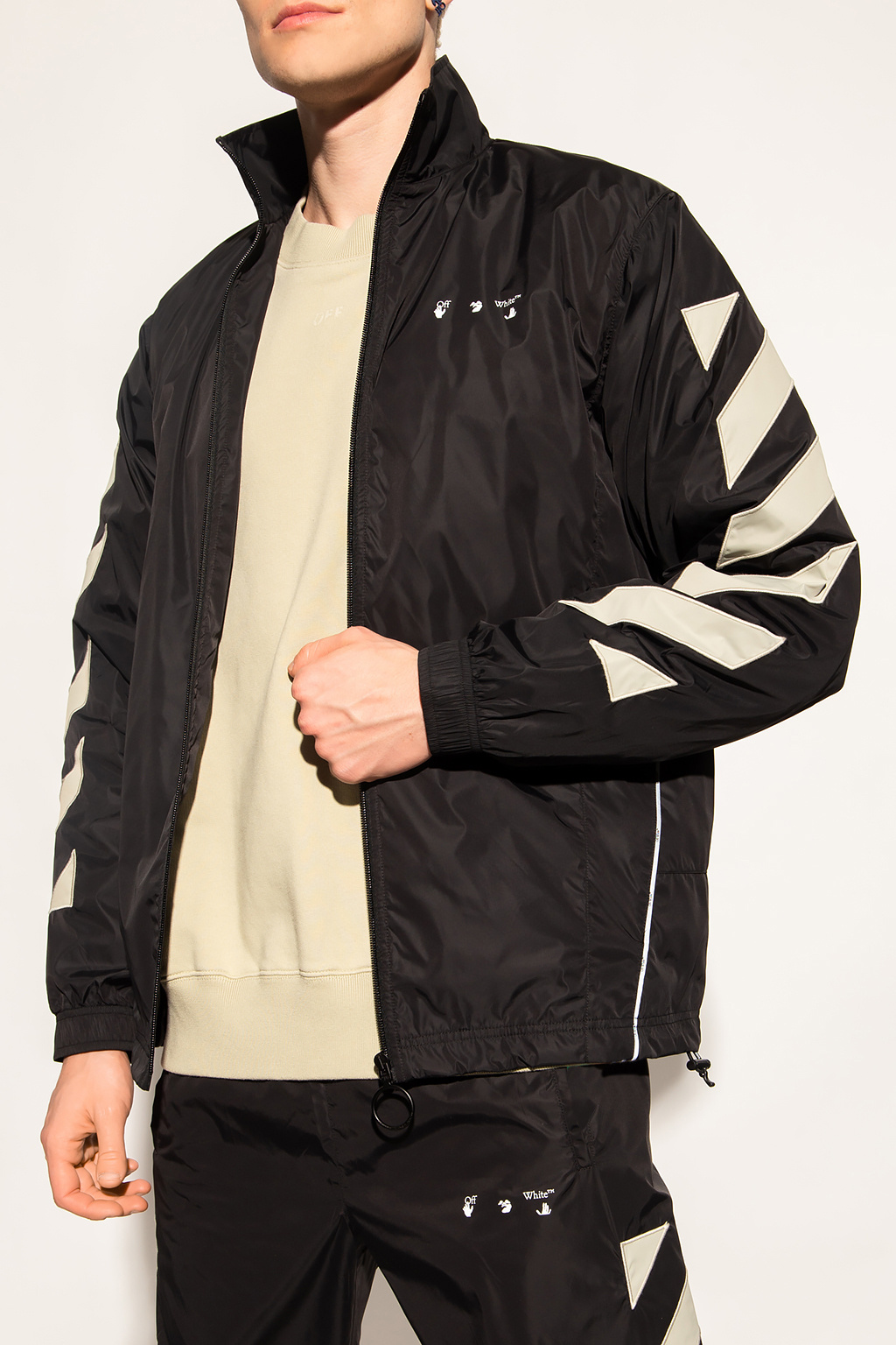Jacket with logo Off - urban classics ladies nylon twill